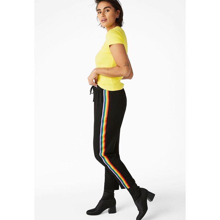 MONKI RAINBOW SIDE STRIPE TROUSERS 
