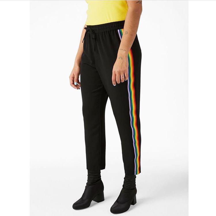 MONKI RAINBOW SIDE STRIPE TROUSERS 