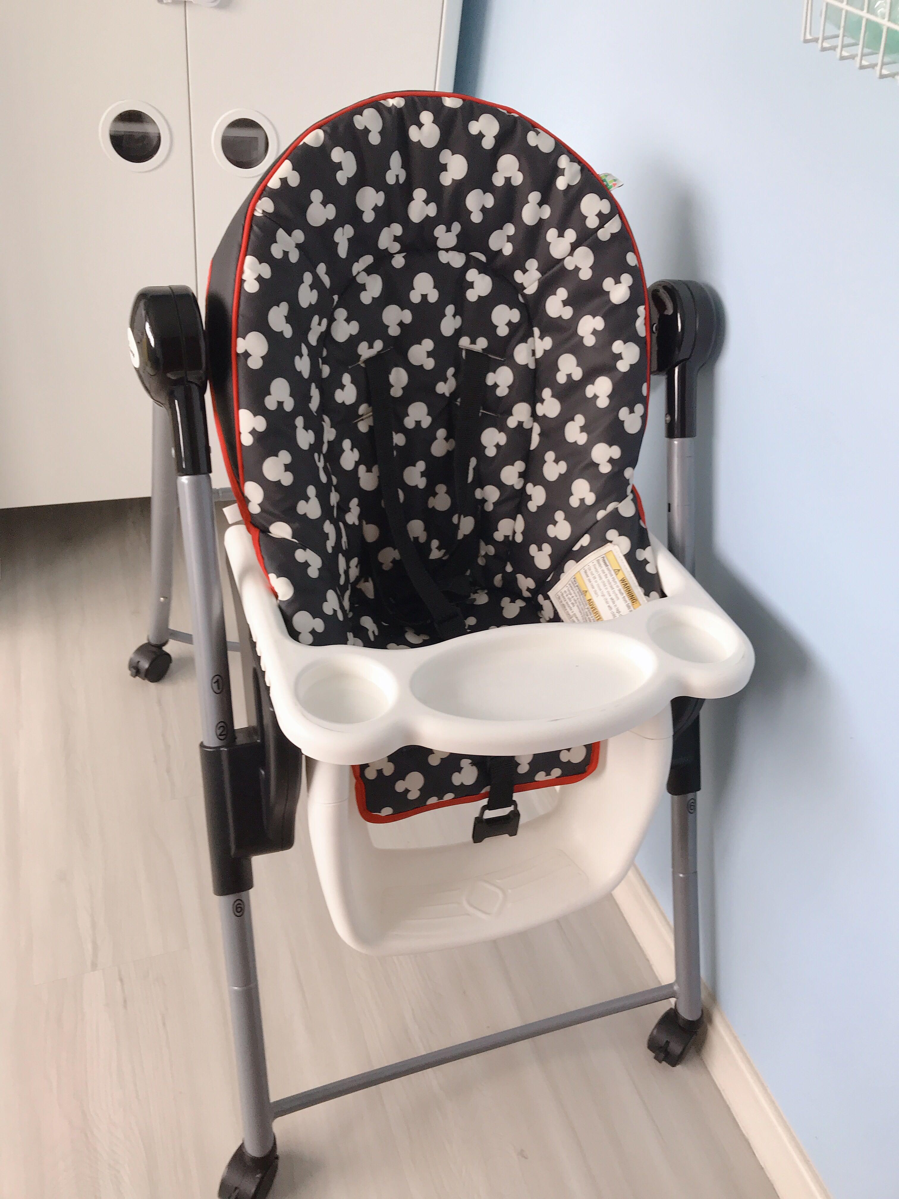 Preloved Disney Adjustable High Chair Mickey Silhouette
