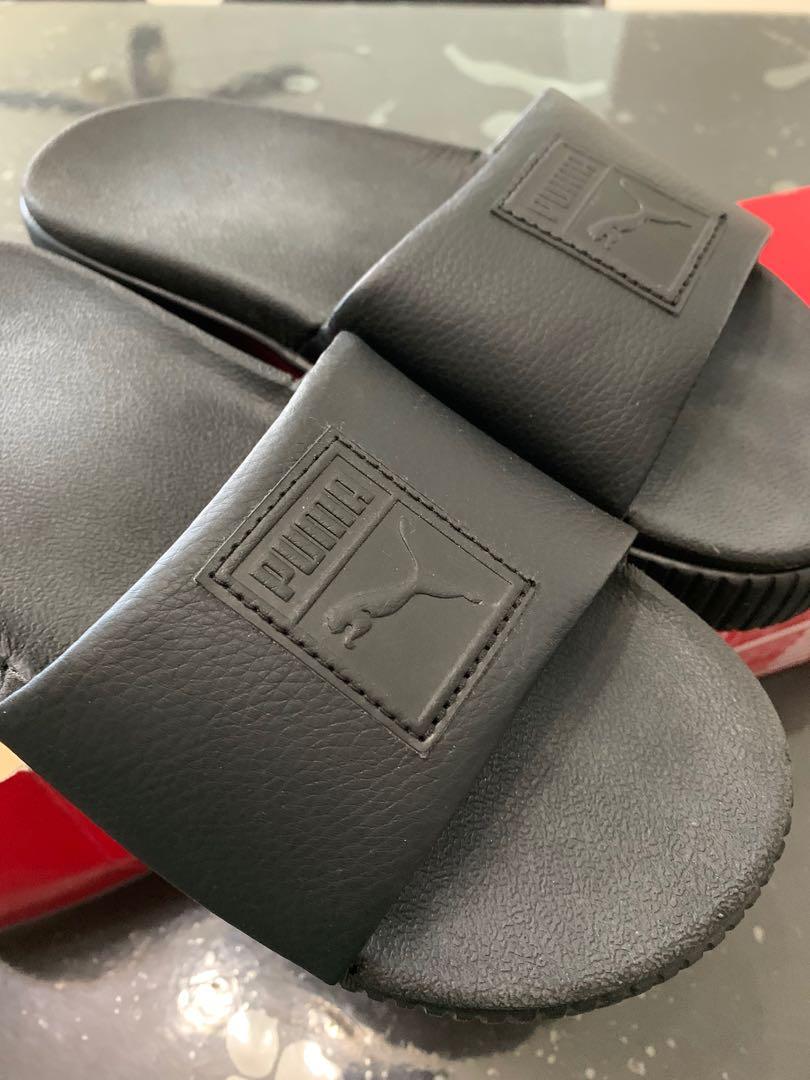 puma platform slides black