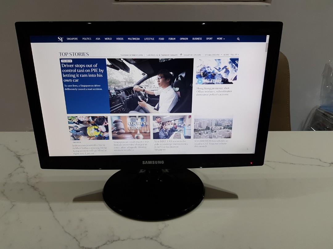 Samsung LED Monitor S20D300HY, Computers & Tech, Parts & Accessories ...