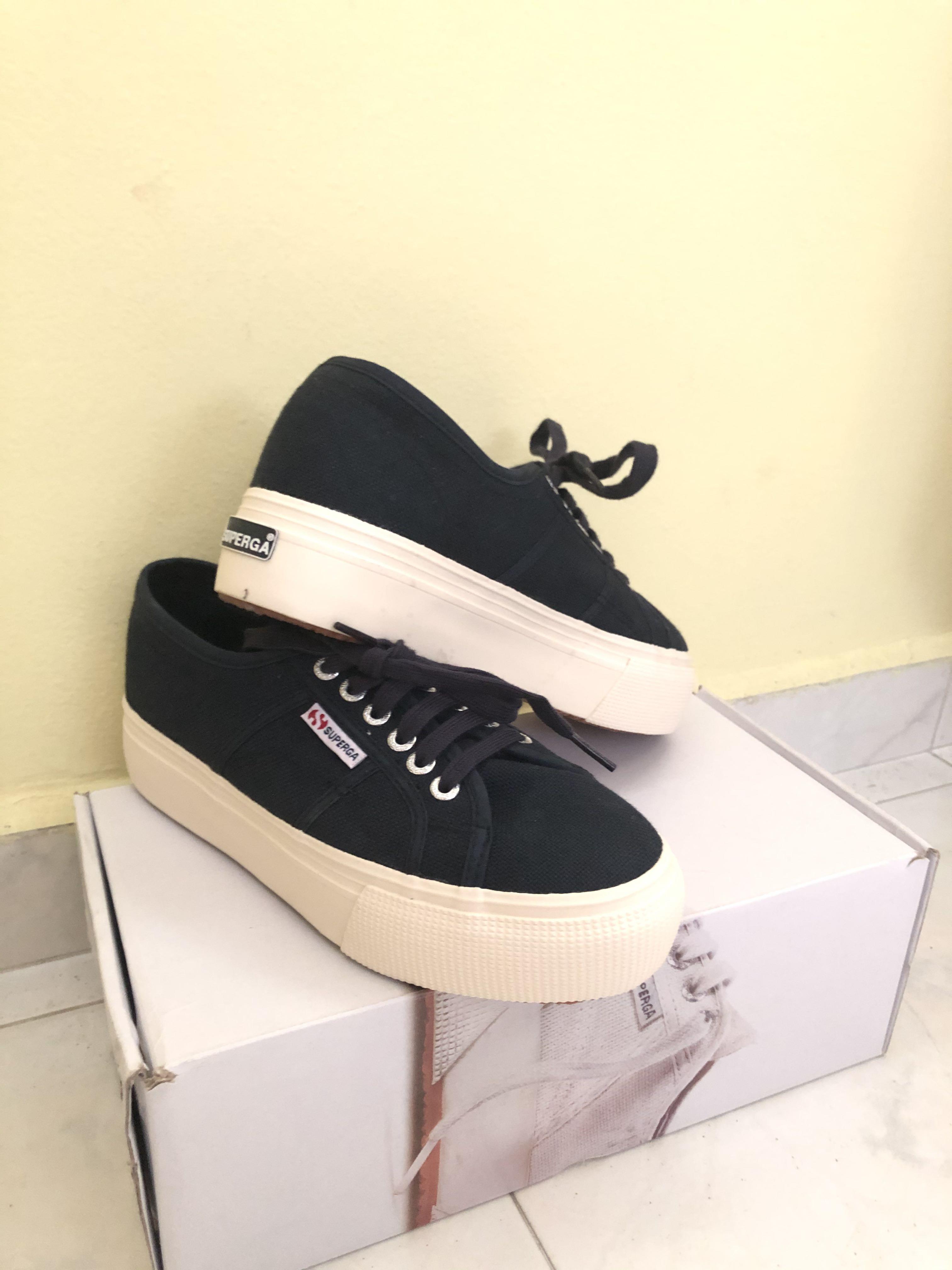 superga navy platform