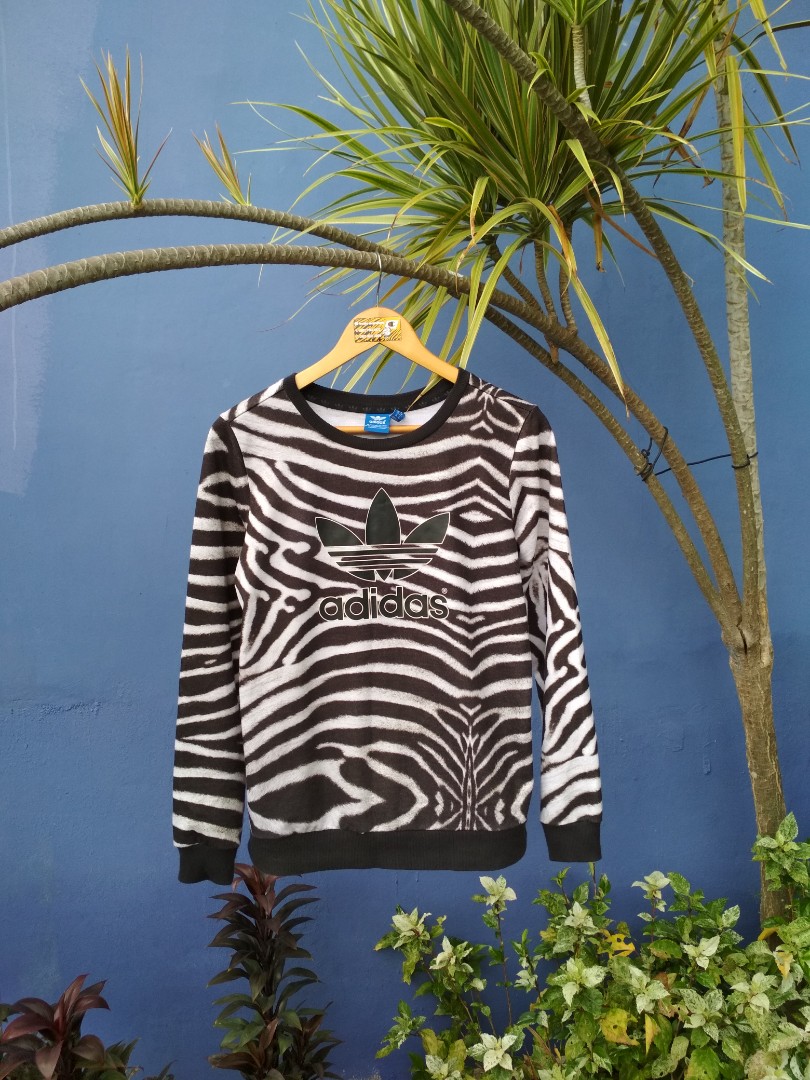 Adidas zebra sweater hot sale