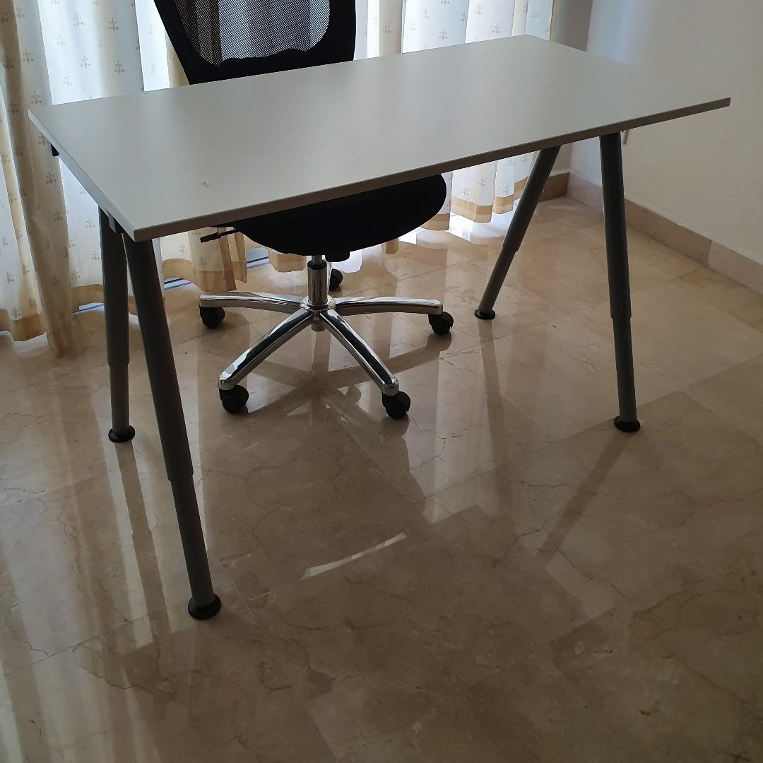 Table Ikea Thyge Desk Office Table Adjustable Table Furniture Tables Chairs On Carousell