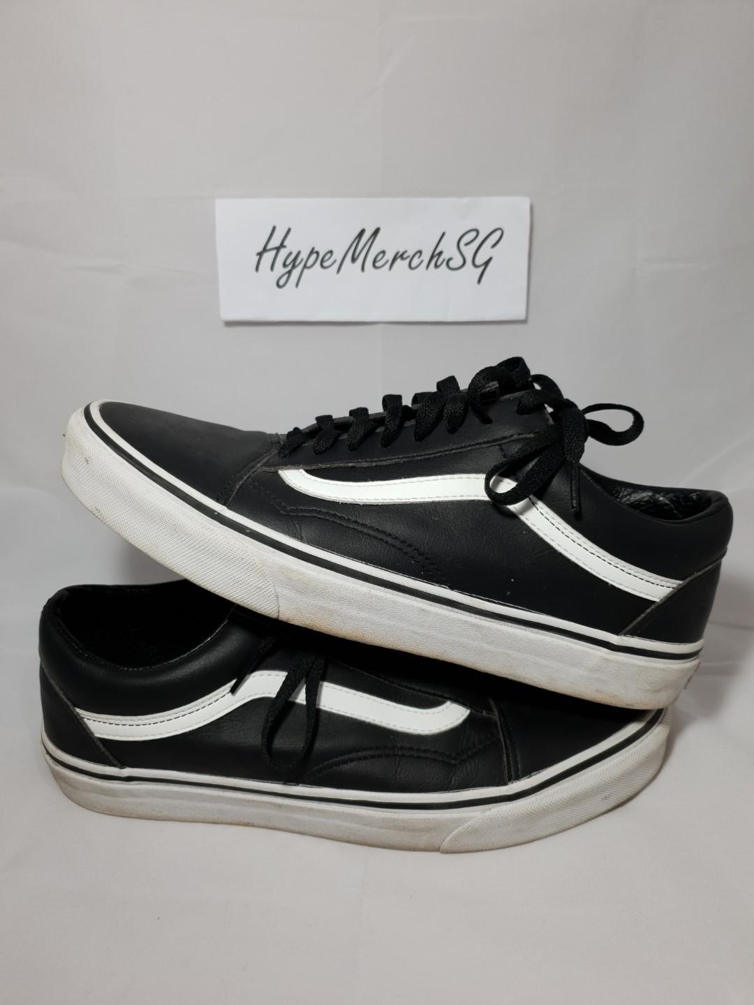 low cut black and white vans