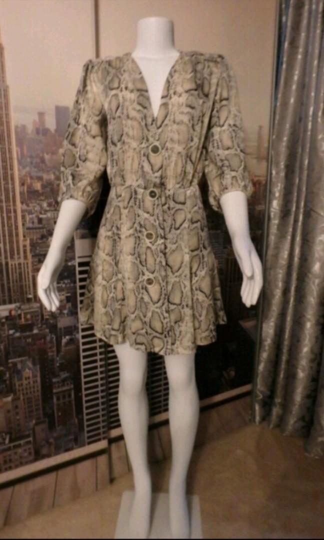 Zara snake print dress online