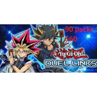 90 card packs Yugioh duel links