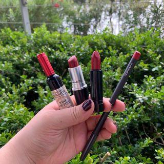 Assortment of Red Lipsticks