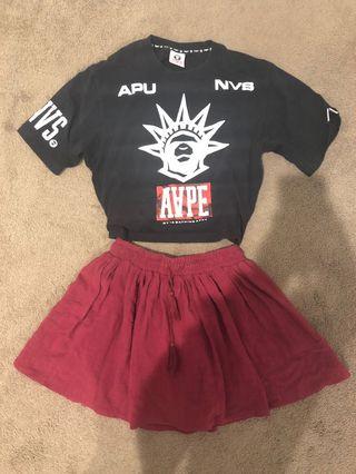 Crop top and Skirt Set sz8