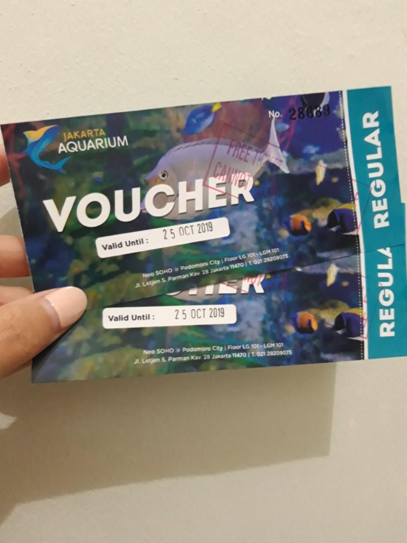 2 VOUCHER JAKARTA AQUARIUM NEO SOHO, Tiket & Voucher, Objek Wisata di