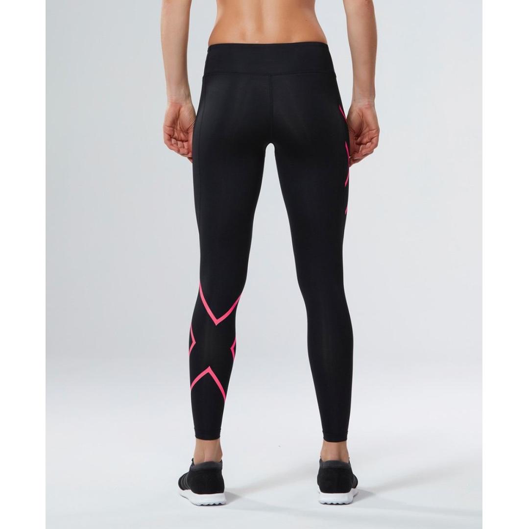 2XU Women's Mid-Rise Compression Tights - Black/Pink Glow : WA2864B XS,  Men's Fashion, Activewear on Carousell
