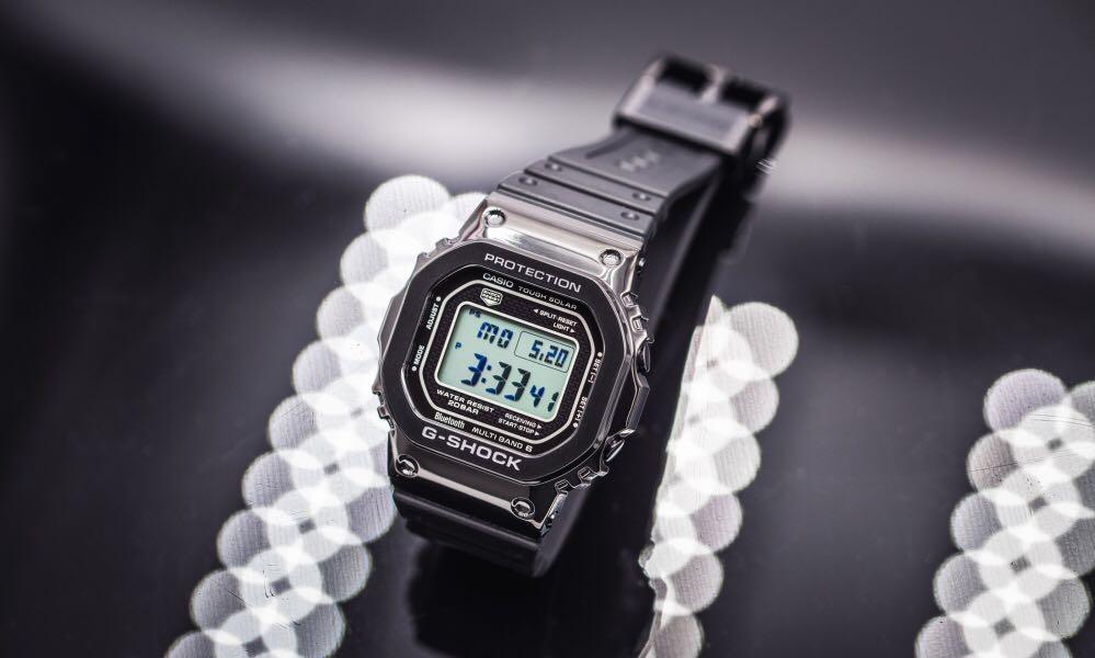 Elegant Black Metal Bezel in rubber strap GMW B5000G 1 metal G SHOCK gmw b5000g 1 CASIO G SHOCK casio gshock