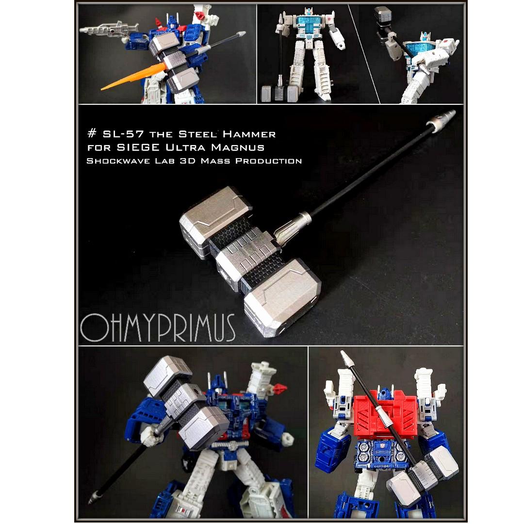 In Stock Shockwave Lab Sl 57 Sl57 The Steel Hammer 3d Printed Upgrade Kit For Takara Hasbro Transformers Siege Ultra Magnus Magnus Hammer Weapon Toys Games Bricks Figurines On Carousell