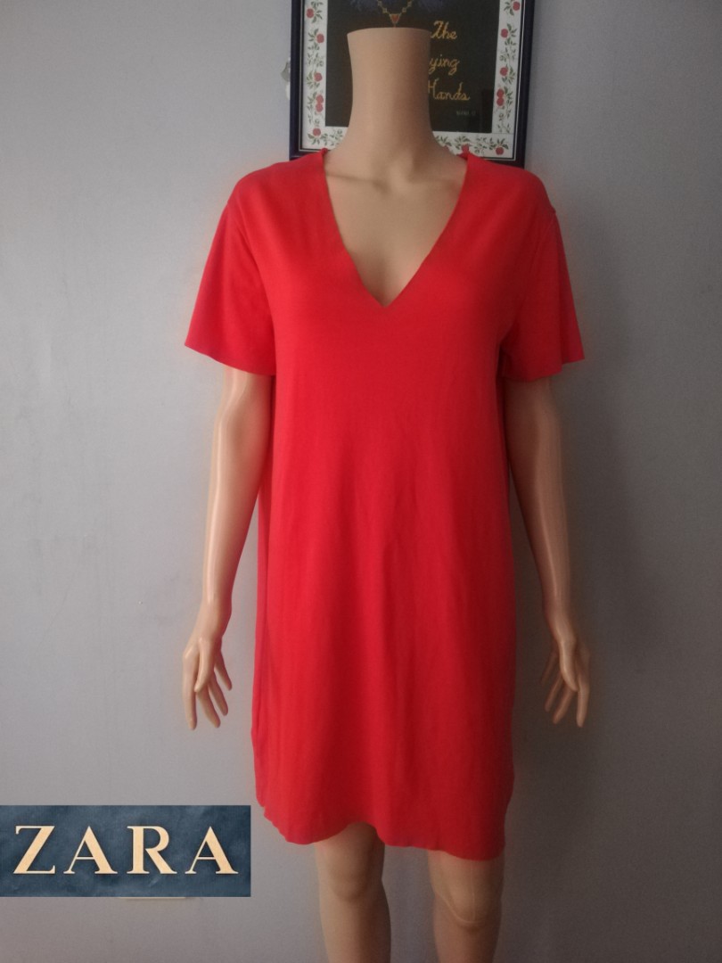 Zara trafaluc red dress cheap