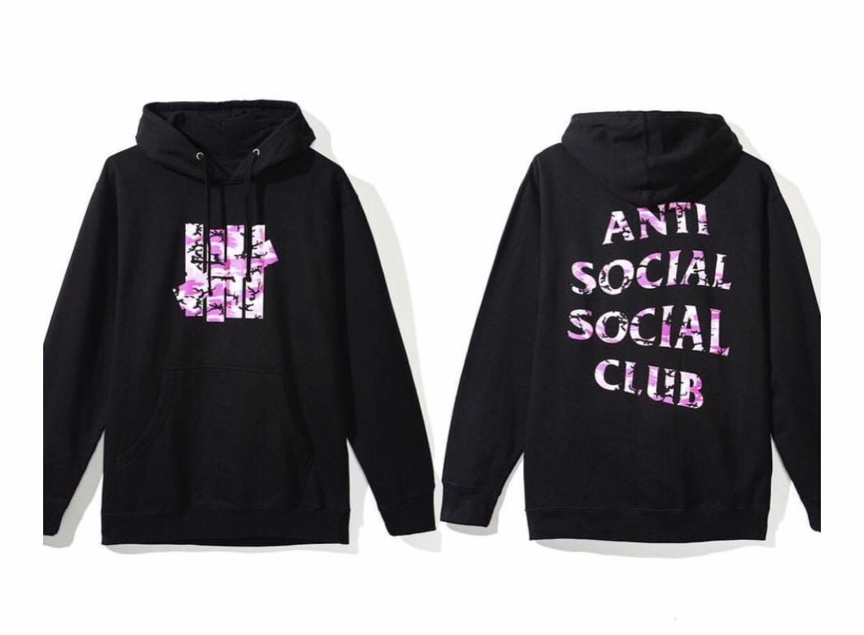 Anti Social Social Club x Undefeated Hoodie Men s Fashion Tops