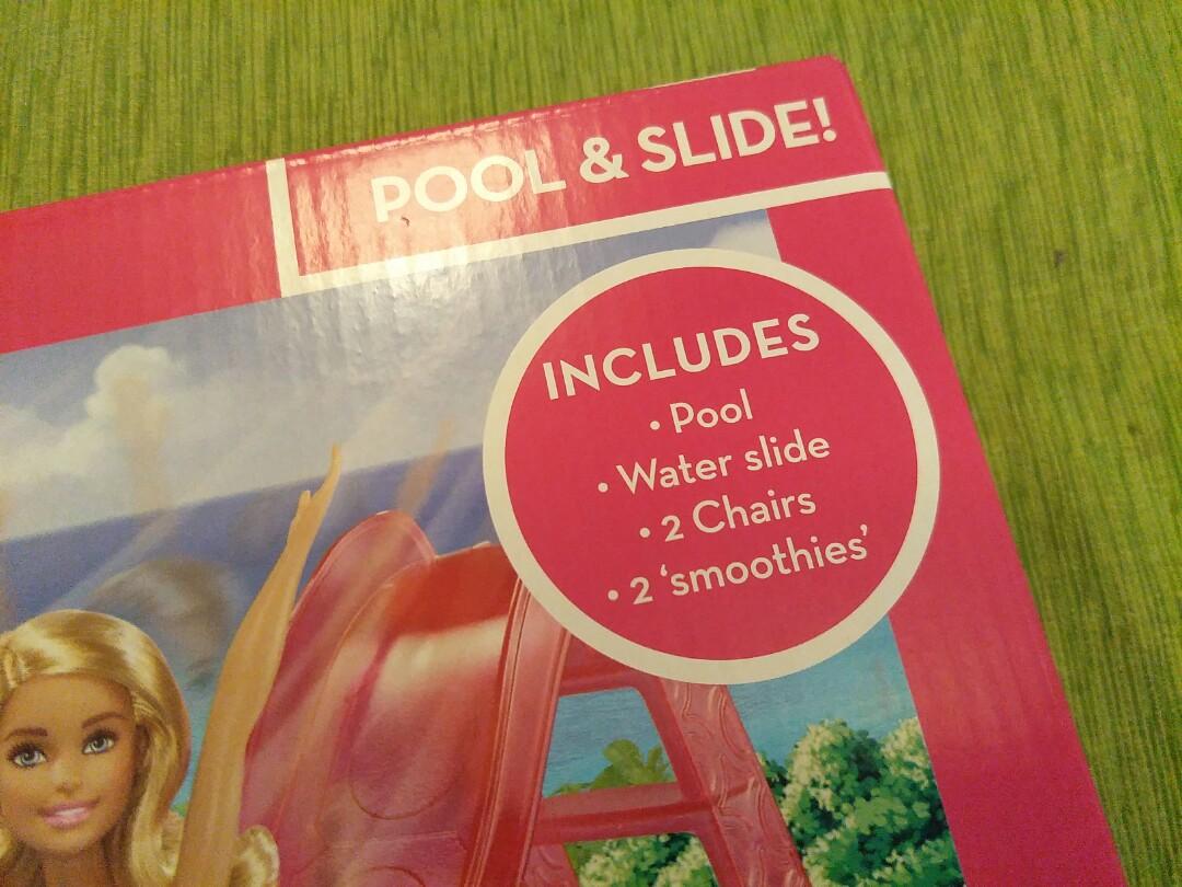 Barbie Pool & Slide, Hobbies & Toys, Toys & Games on Carousell