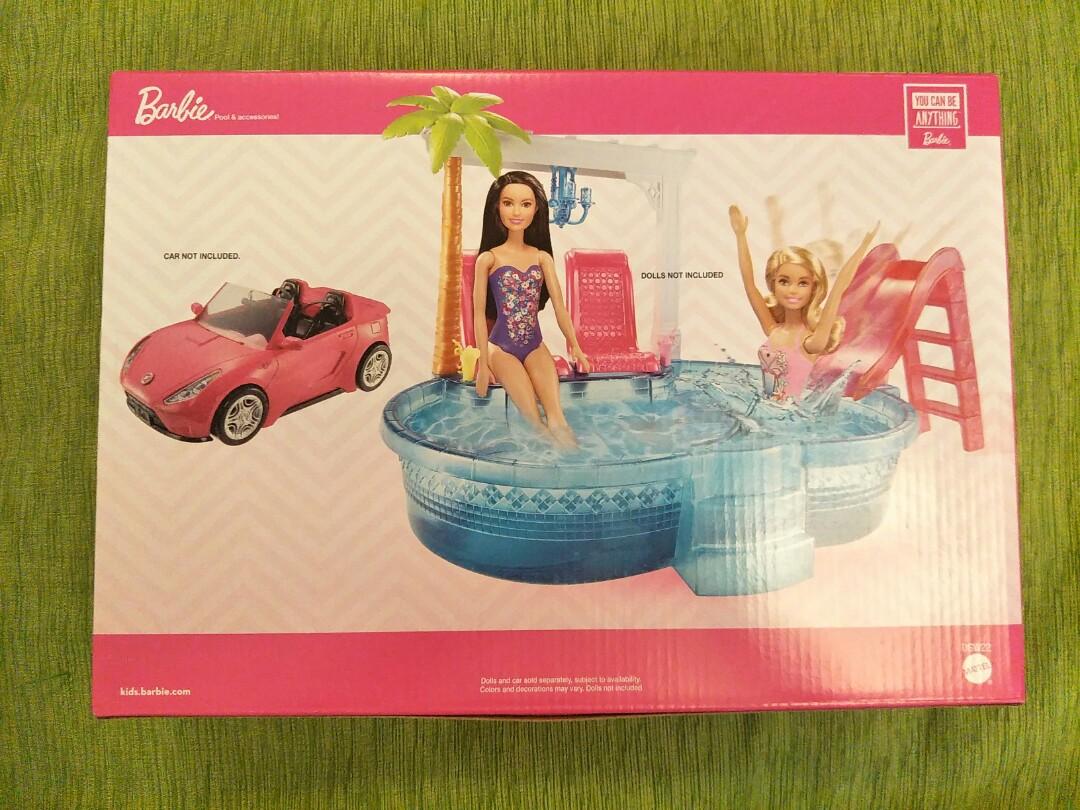Barbie Pool & Slide, Hobbies & Toys, Toys & Games on Carousell
