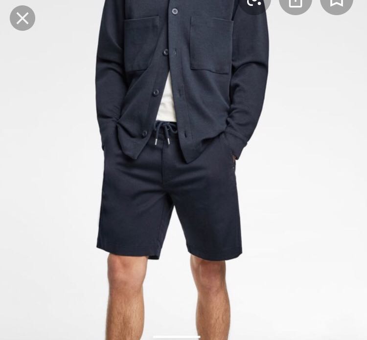 Basic Zara Man Black Sweat Shorts, Men 