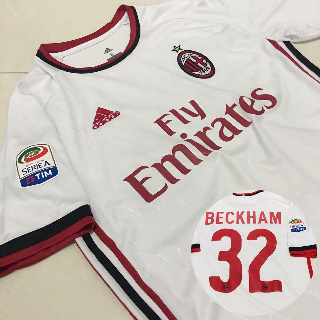 beckham ac milan jersey