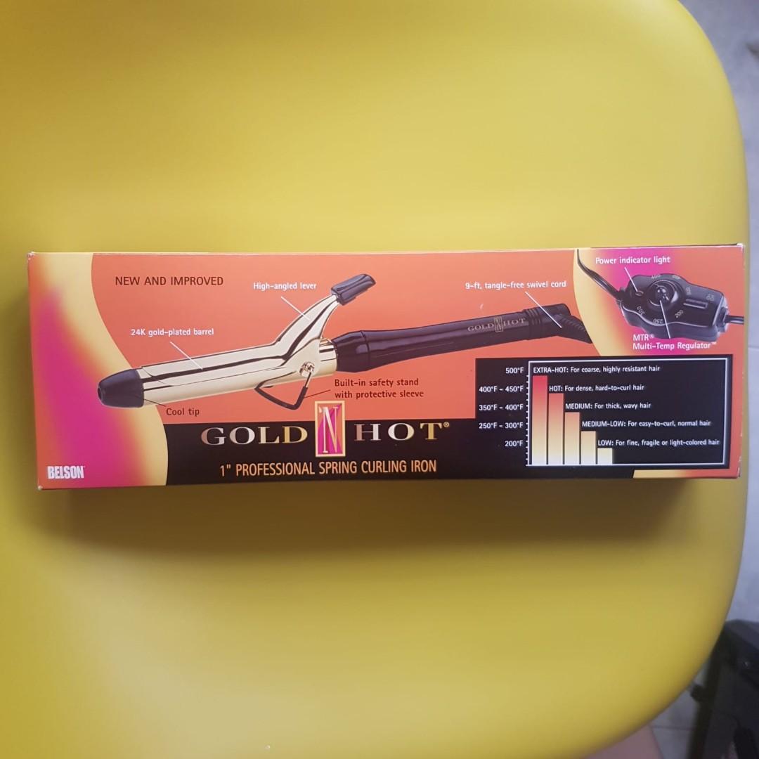 Belson gold n hot curling iron discount
