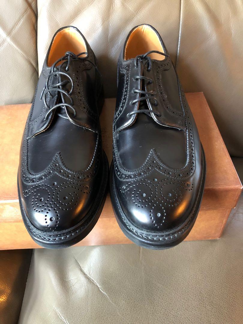 Berwick 1707 Longwing Brogue Shoes Black Brand New Alden Tricker's