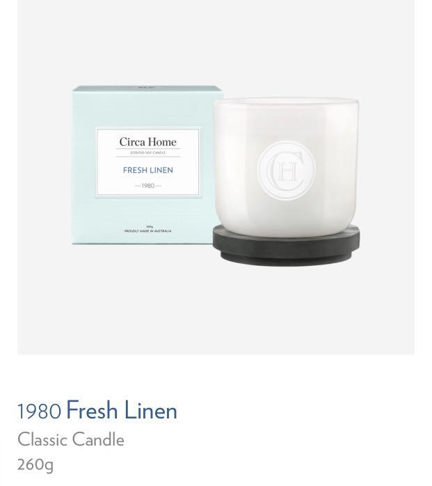 Circa Home Fresh Linen Candle Furniture Home Decor Others On Carousell