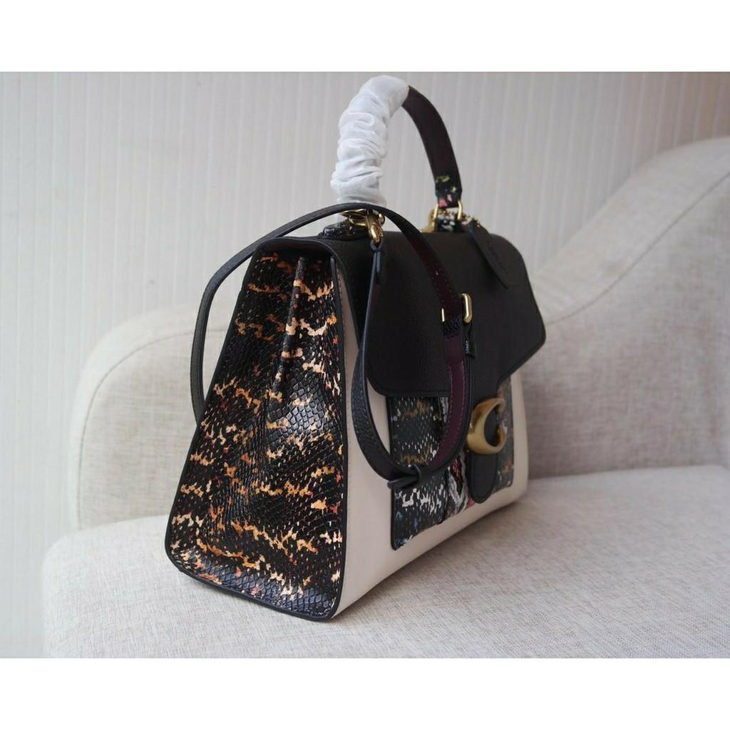 Tabby top handle best sale in colorblock snakeskin
