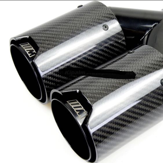 MOTORS Parts & Accessories Universal M LOGO Carbon Fiber Exhaust Tips
