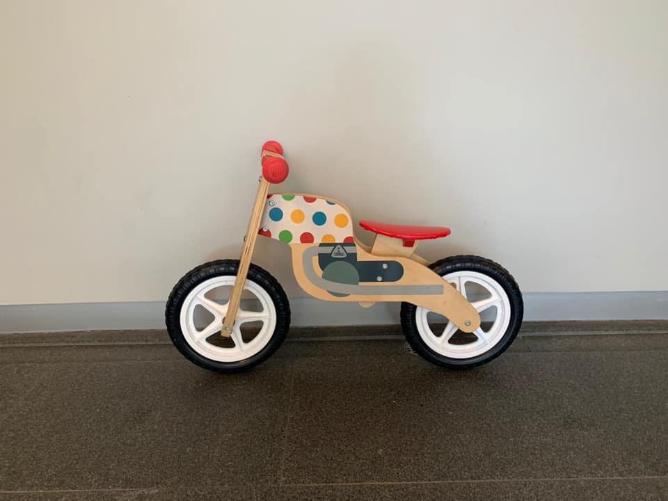 Elc wooden shop balance bike