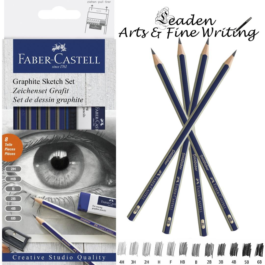 faber castell goldfaber graphite sketch set and pencils