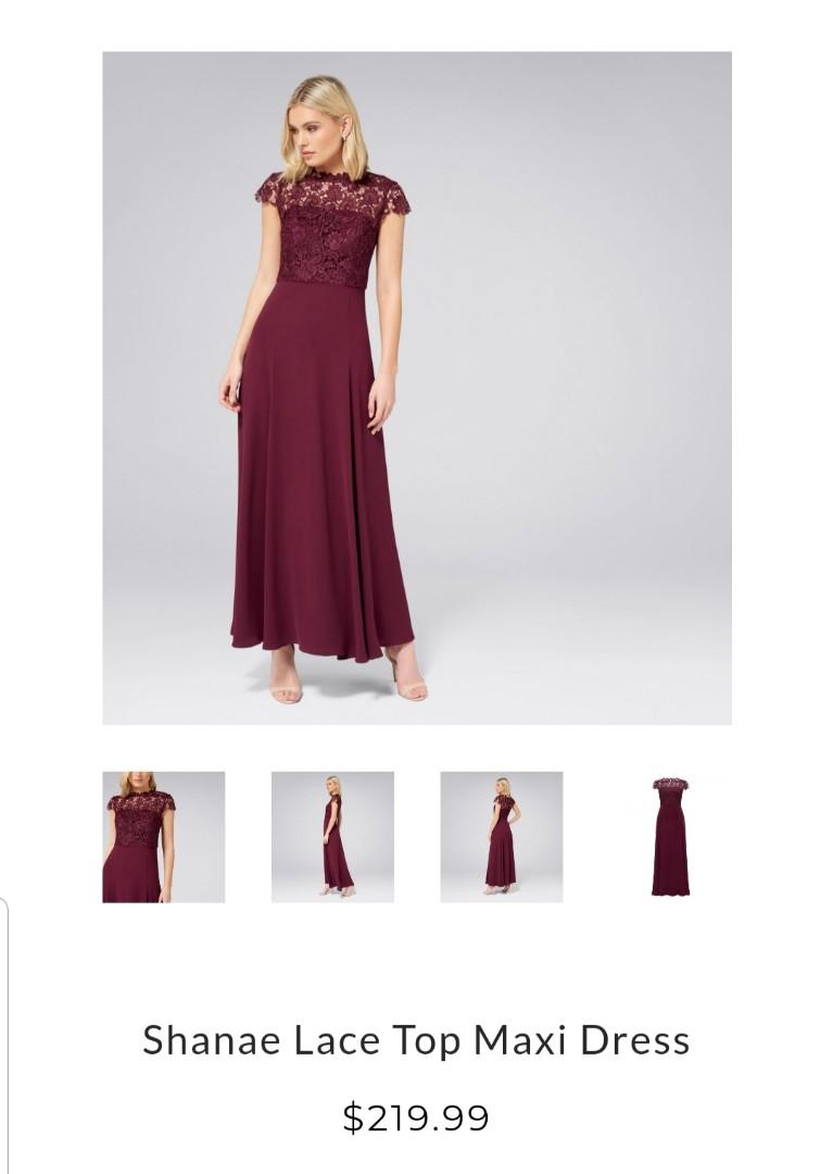 shanae lace top maxi dress