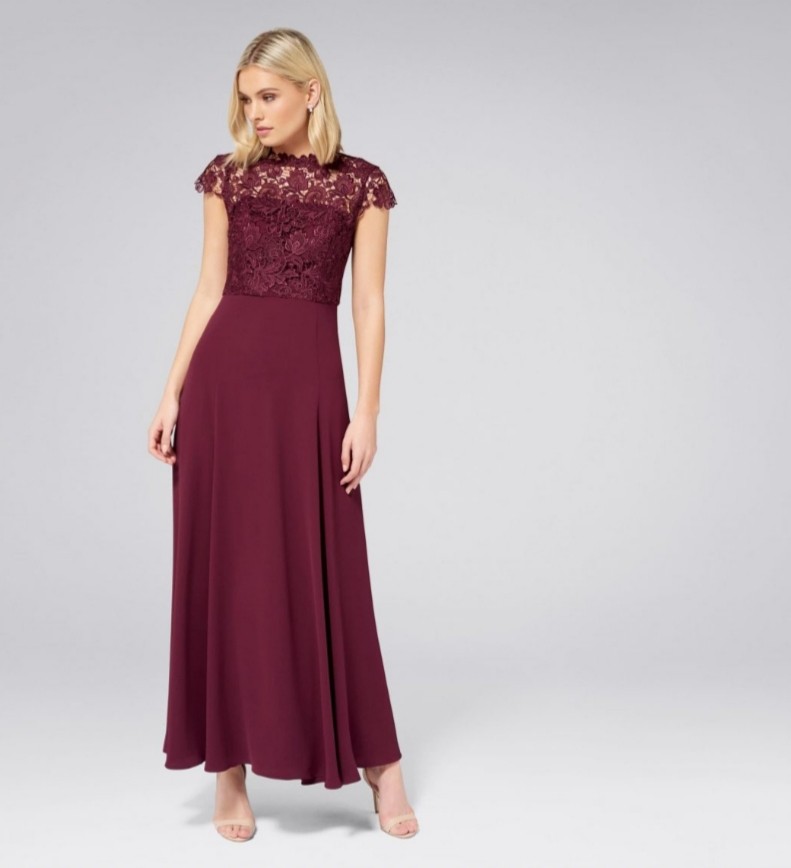 shanae lace top maxi dress