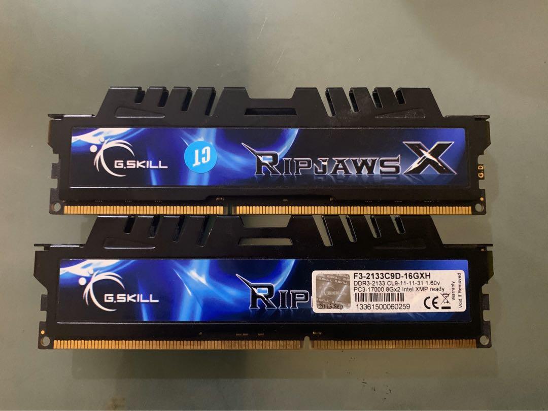 16GB DDR3 Ram G.Skill Ripjaws 2x8gb 2133 Kit Computers Tech Parts Accessories Networking on Carousell