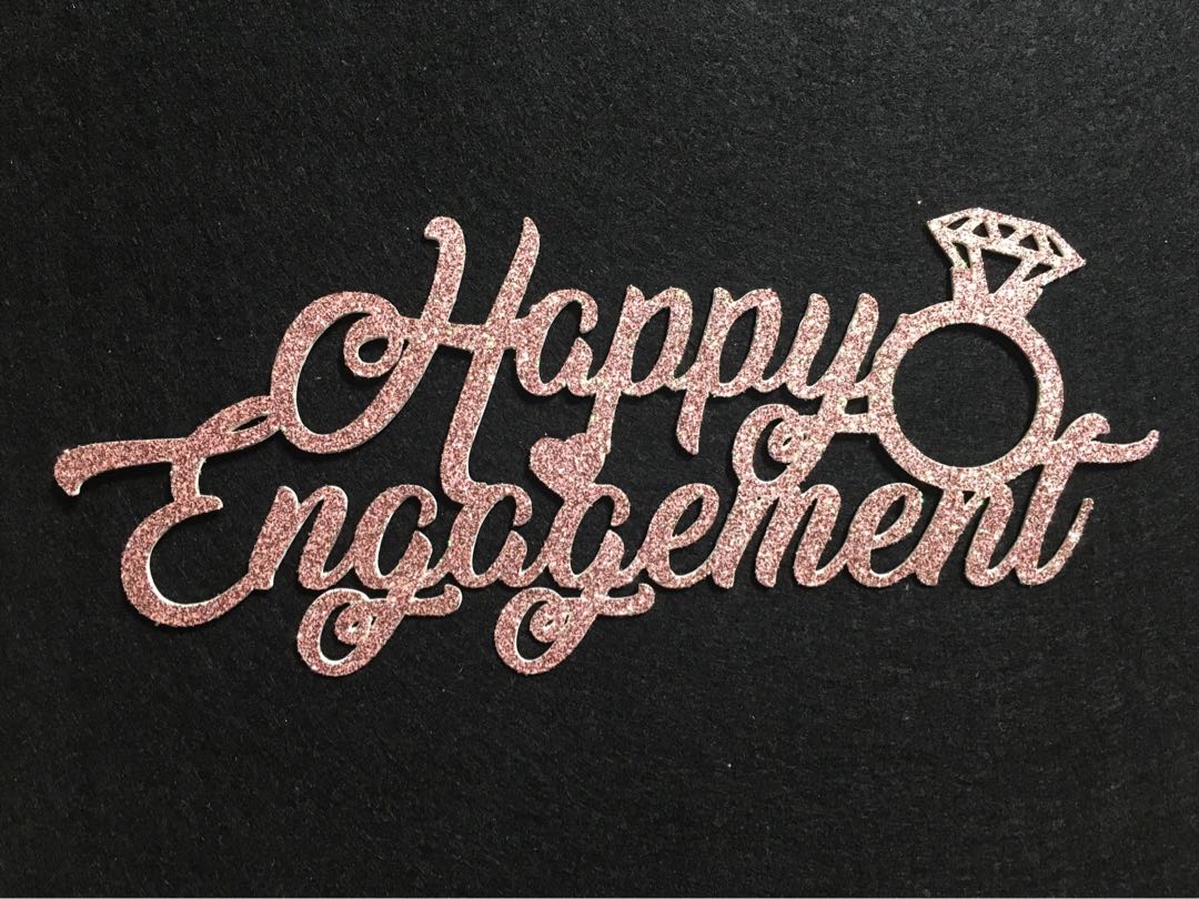 Happy Engagement Cake Topper, Hobbies & Toys, Stationery & Craft ...
