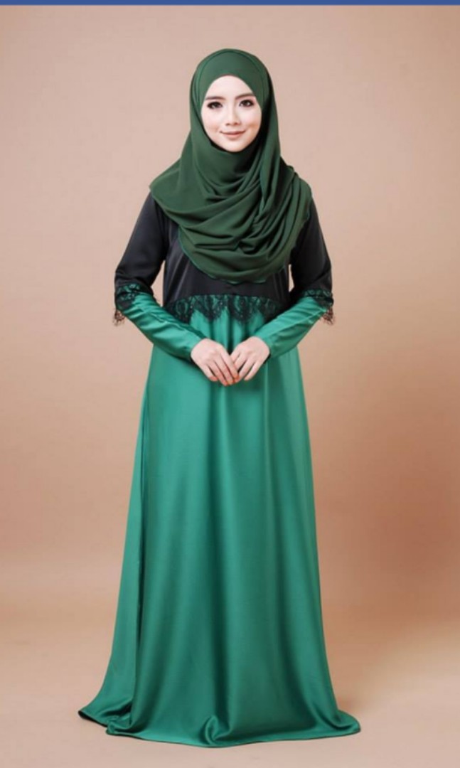 Jubah emerald green online