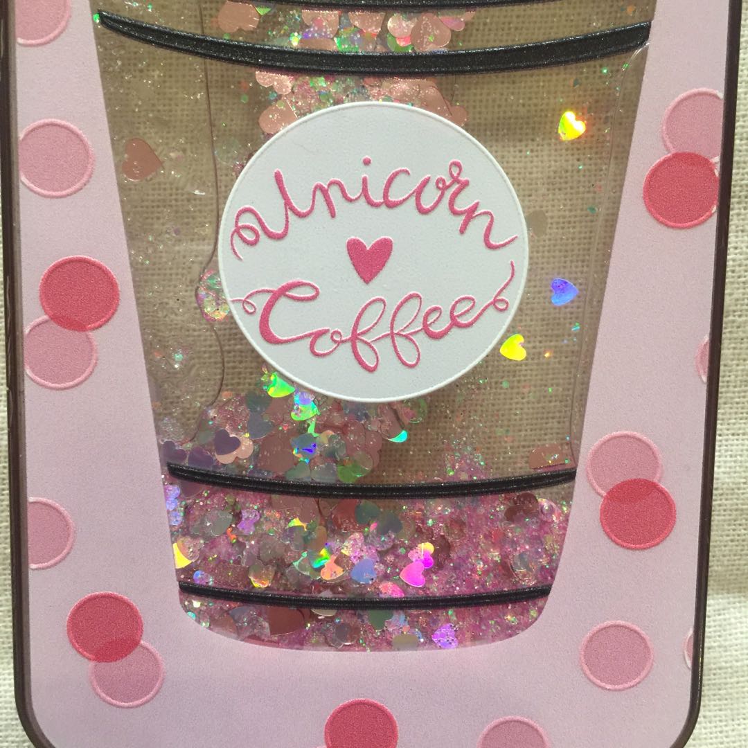 Kate Spade Inspired Unicorn Coffee Glitter Case