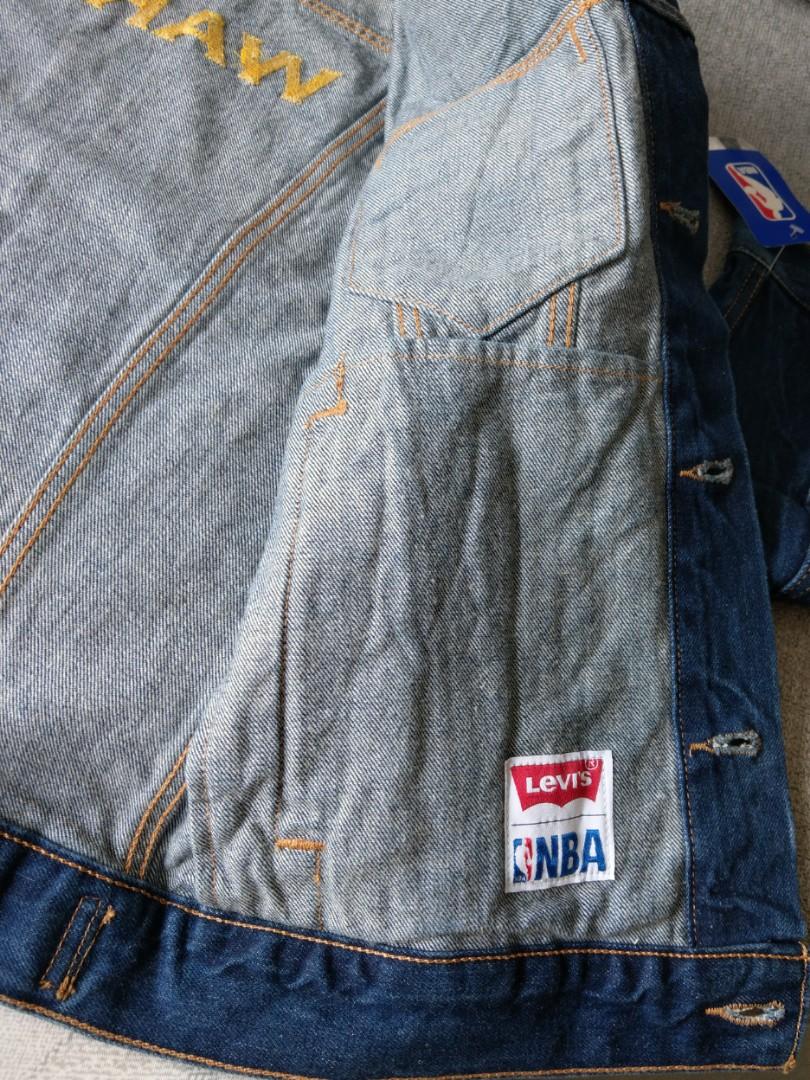 levis x NBA denim trucker jacket golden state warriors