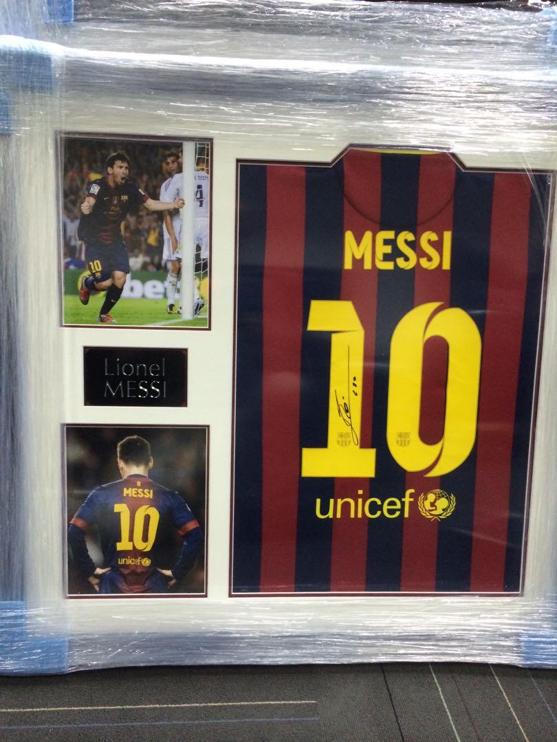 messi framed jersey