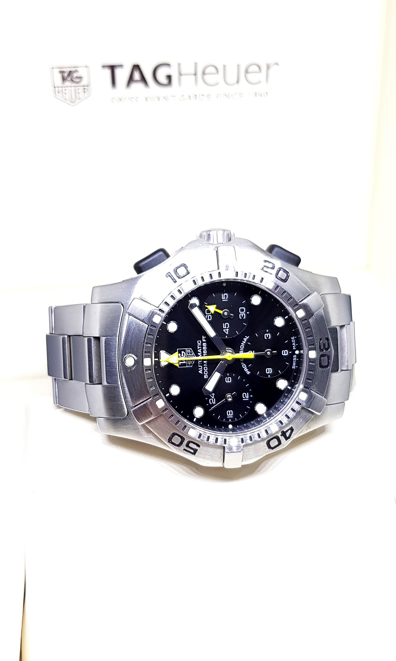 NOT AVAILABLE Tag Heuer Aquagraph 500M Chronograph Diver Watch