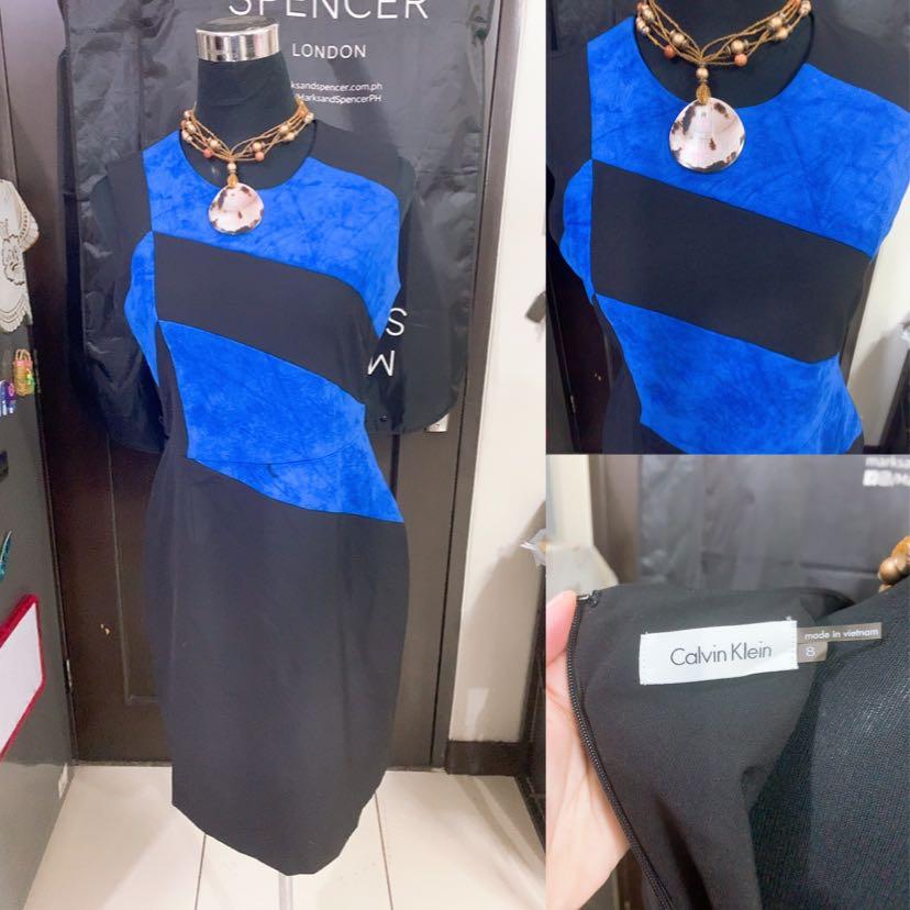 calvin klein dresses royal blue