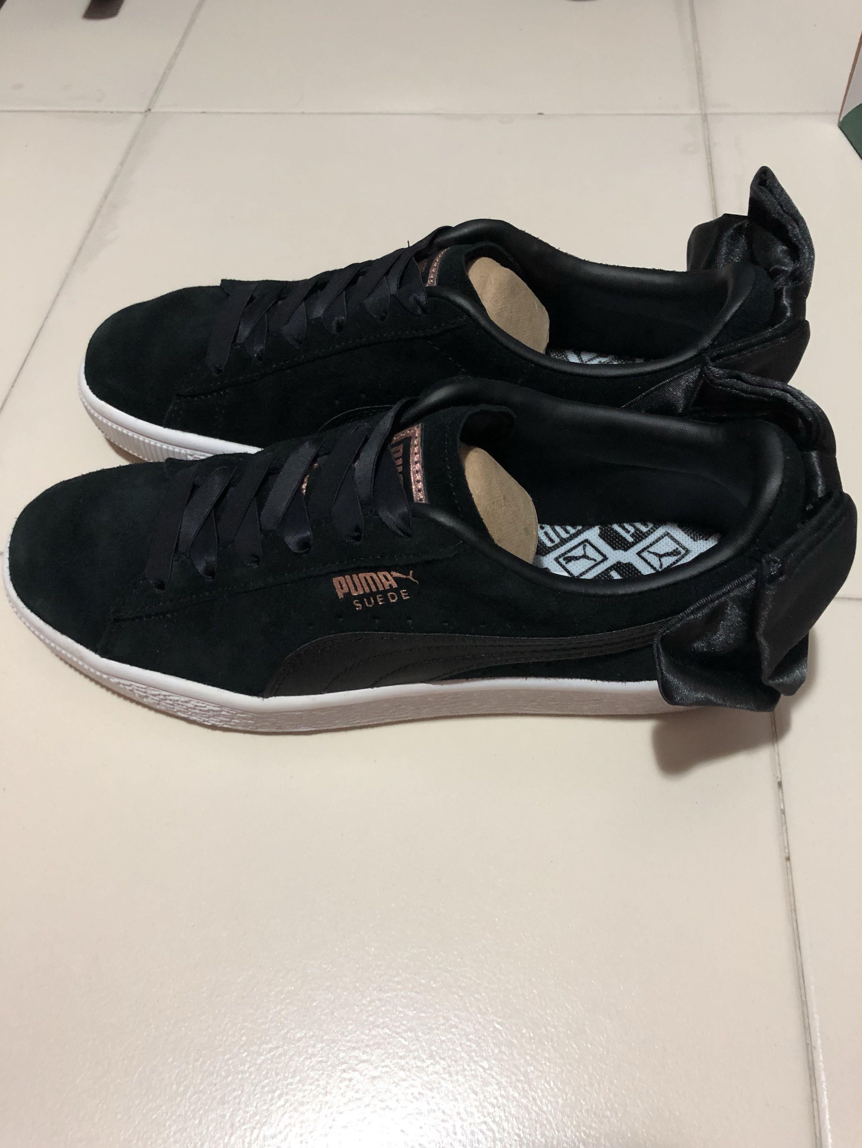 puma black suede shoes