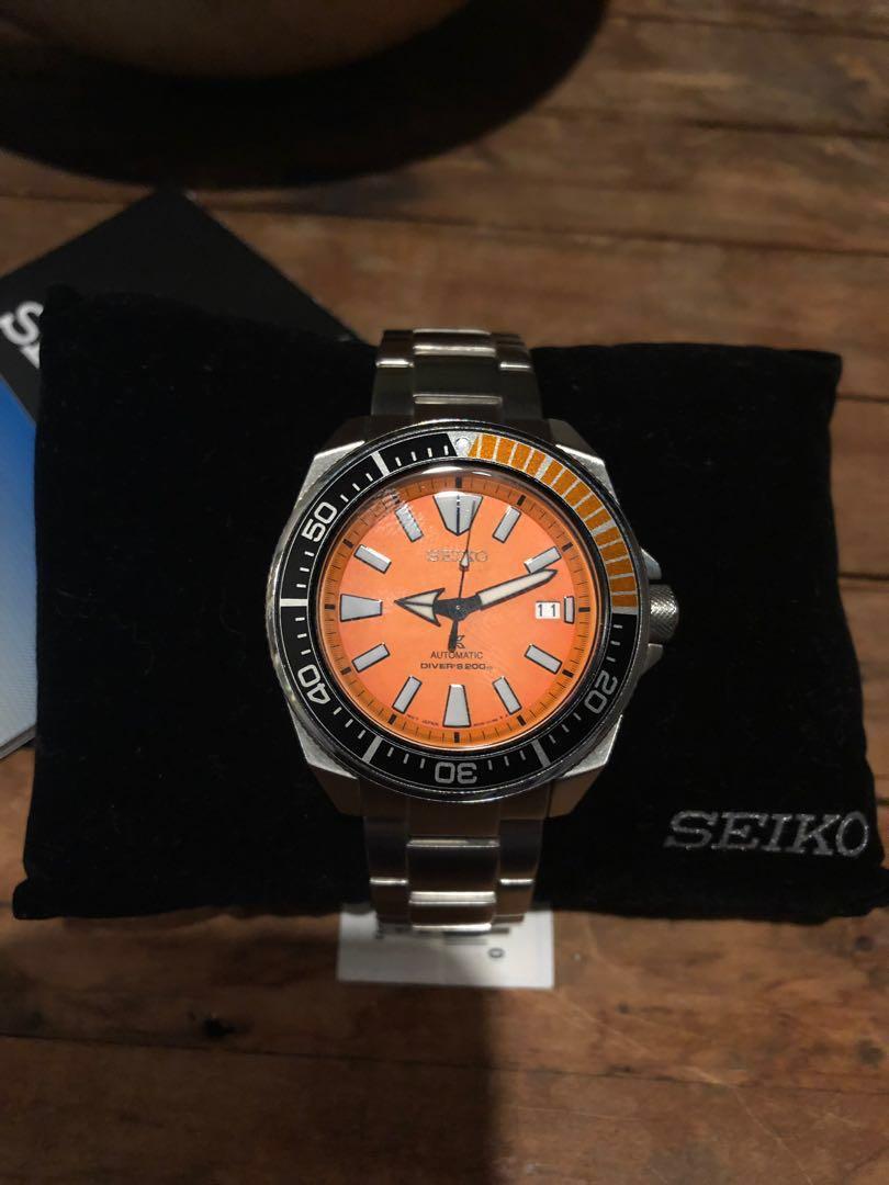 Seiko Watch. (LNIB)Seiko Samurai Orange dial., Men's Fashion, Watches &  Accessories, Watches on Carousell