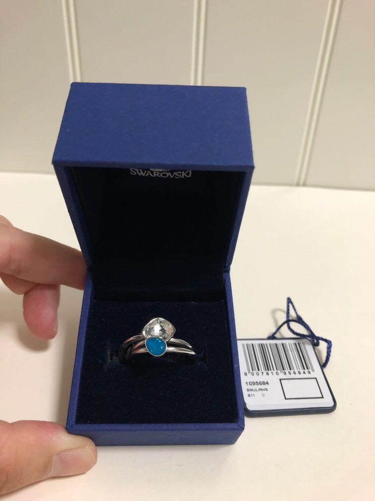 Swarovski Triple Ring Size 58 Women s Fashion Jewelry