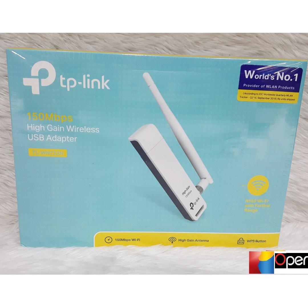 Tp Link Tl Wn722n 150mbps High Gain Wireless N Usb Adapter Electronics Computers Others On Carousell
