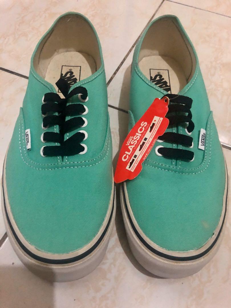 vans authentic mint green