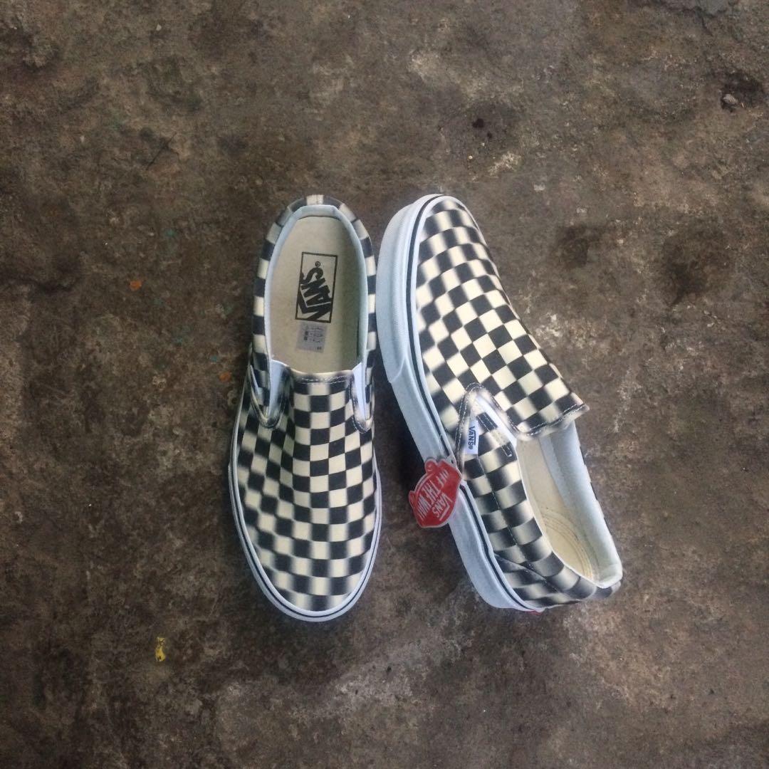 Vans Slip On Checkerboard Blur