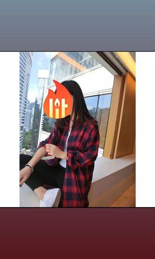 Kemeja flanel  long import #visitsingapore