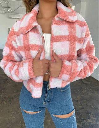 pink teddy jacket