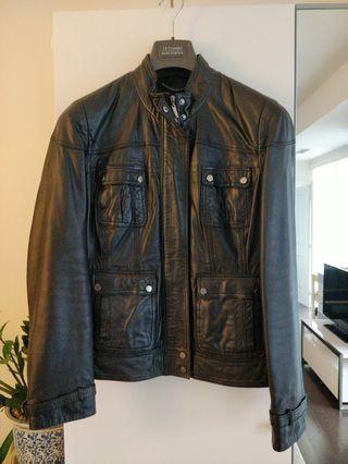 Black leather jacket