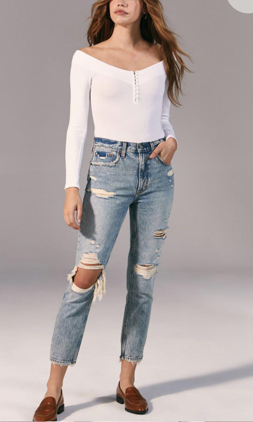 abercrombie & fitch high rise jeans
